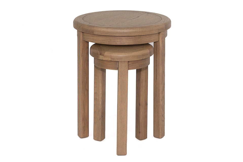 Round oak store stool