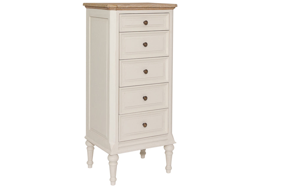 Small cream chest on sale of drawers