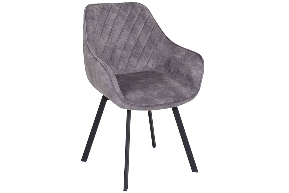 Gray metal store dining chairs