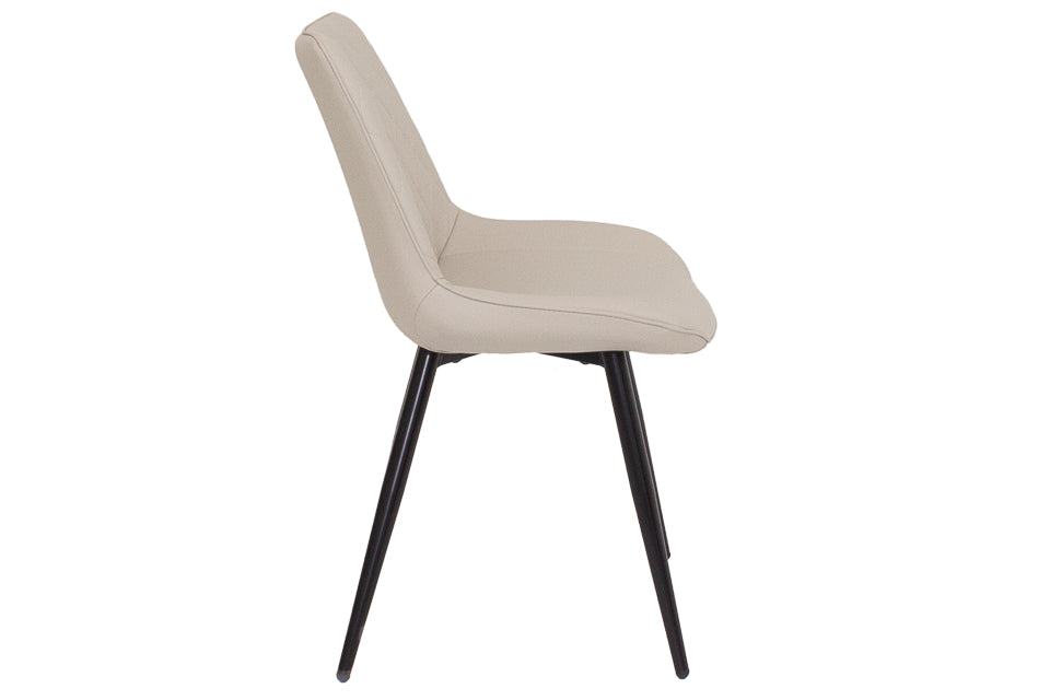 Dining chair beige deals leather