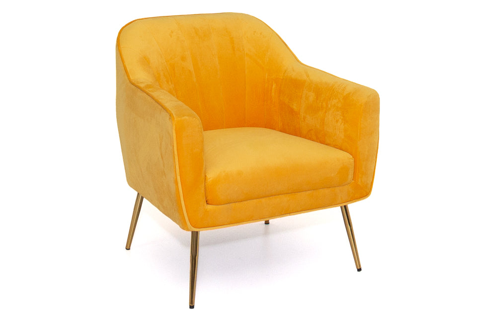 Mustard fabric online chair