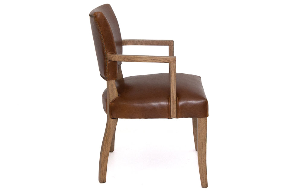 Chocolate leather dining deals chairs