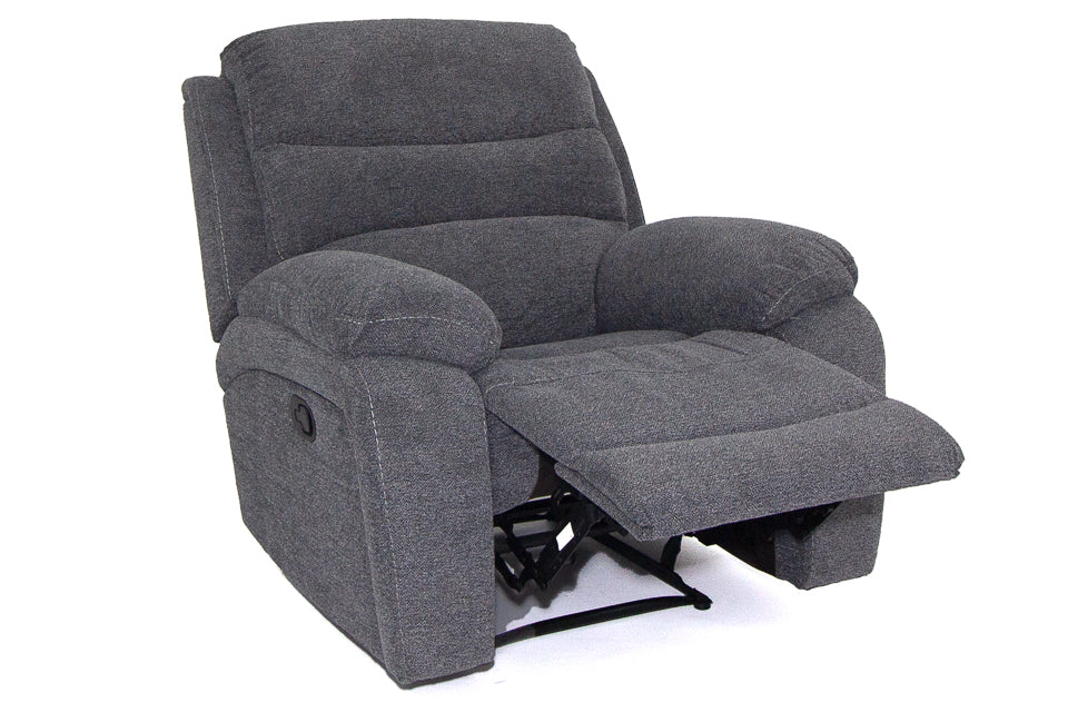 Seville Recliner Armchair, Grey Premium Faux Leather Only £449.99