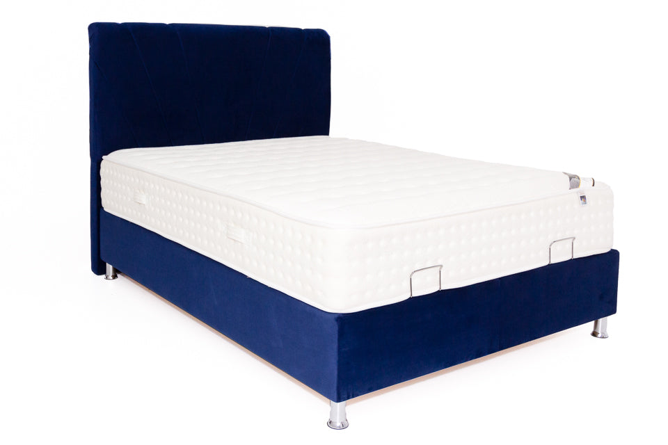 Queen bed on sale frame blue