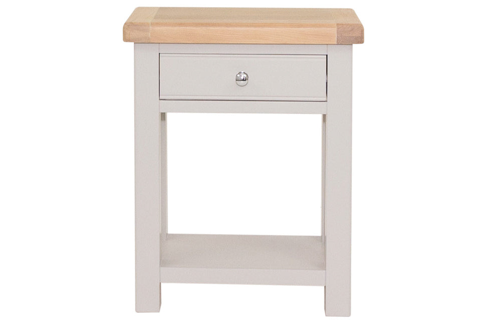 Kilronan - Taupe And Oak 1 Drawer Telephone Table