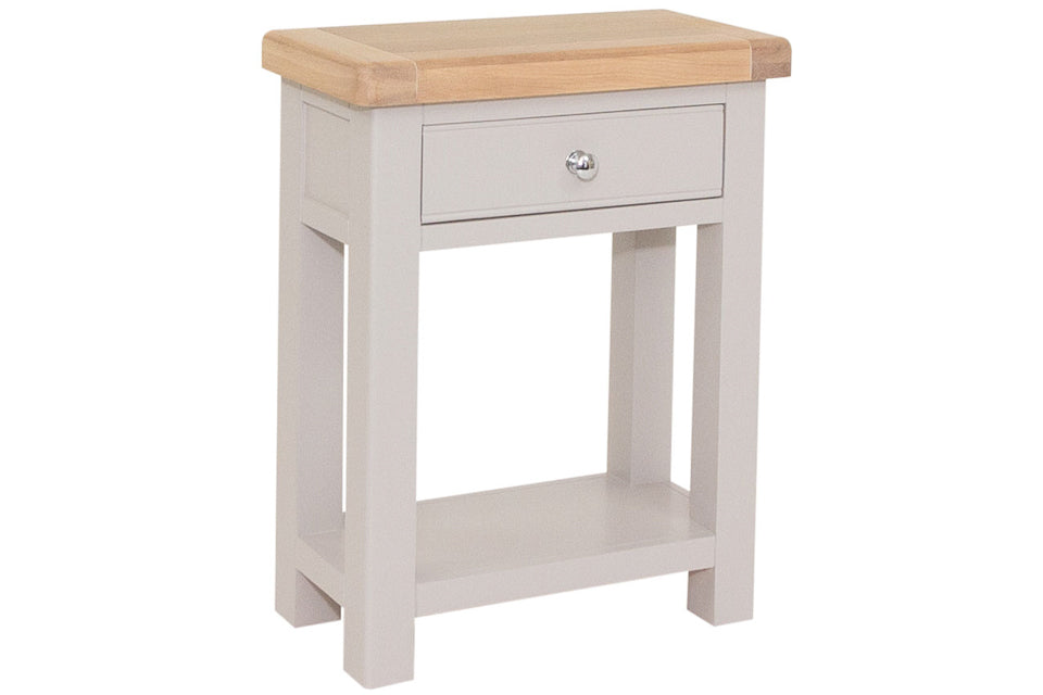 Kilronan - Taupe And Oak 1 Drawer Telephone Table