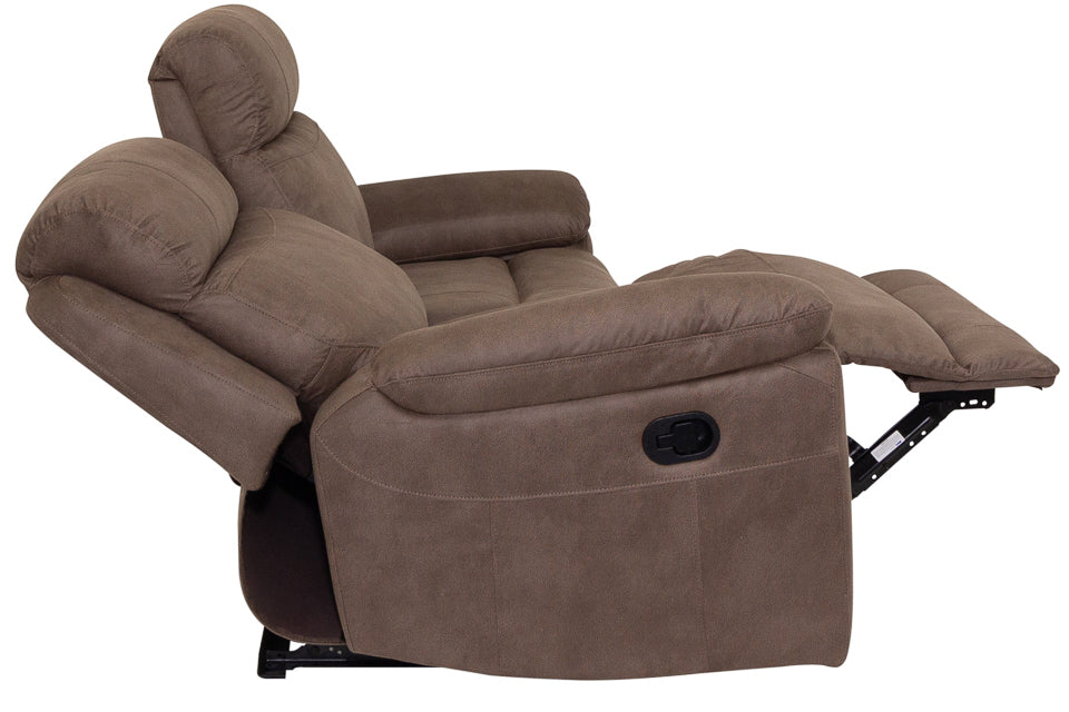 Jasmine - Taupe Fabric 2 Seater Recliner Sofa