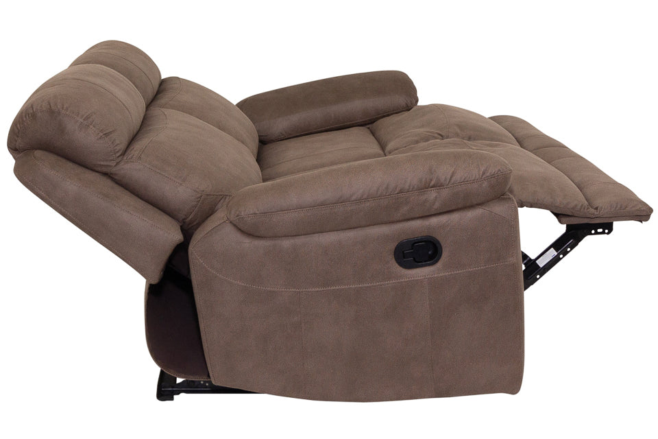 Jasmine - Taupe Fabric 2 Seater Recliner Sofa