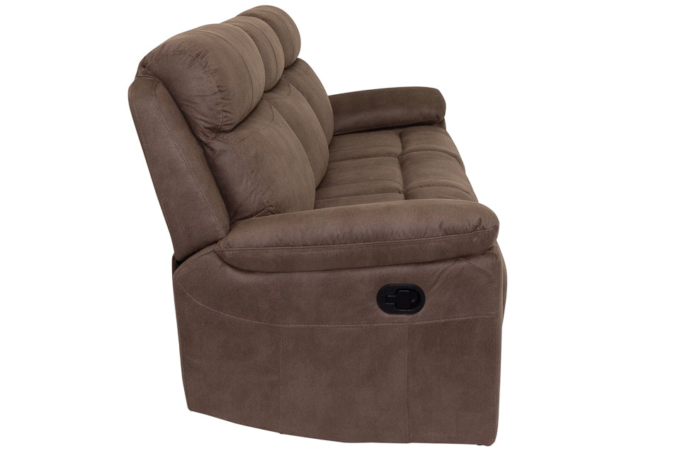 Jasmine - Taupe Fabric 3 Seater Recliner Sofa